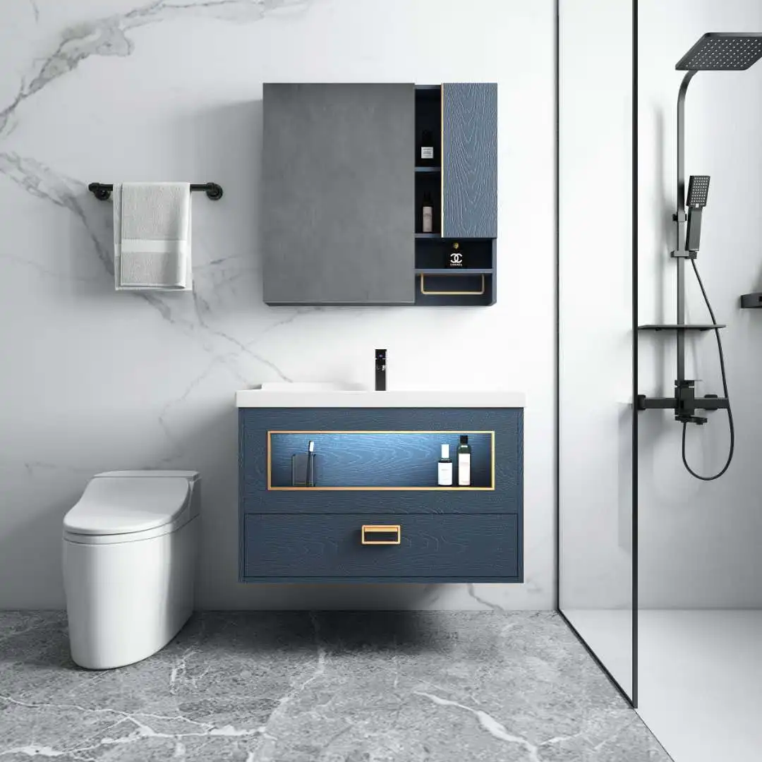 Armario De Pared Para Baño,Lavamanos,Tocador Con Espejo,Montaje En