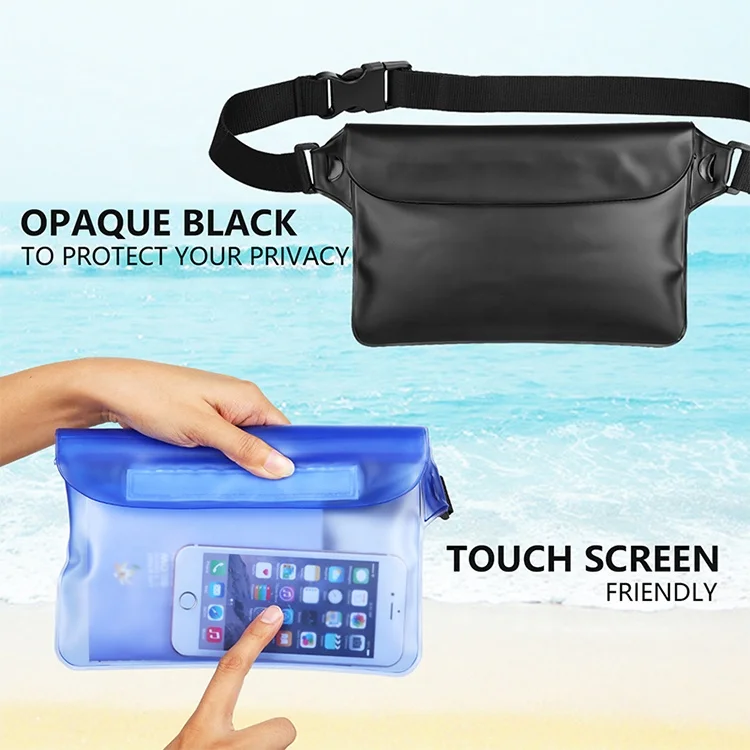 

YUANFENG Waterproof Pocket/ Belt Bag Waist Pouch Bags Clear Fanny Pack, Blue, black ,orange, pink , green,white