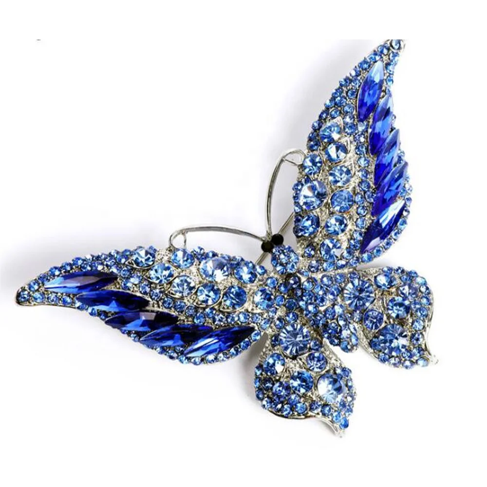 

Elegant Rhinestone Butterfly Brooch Brooches Ladies Insect Brooch Accessories, Picture