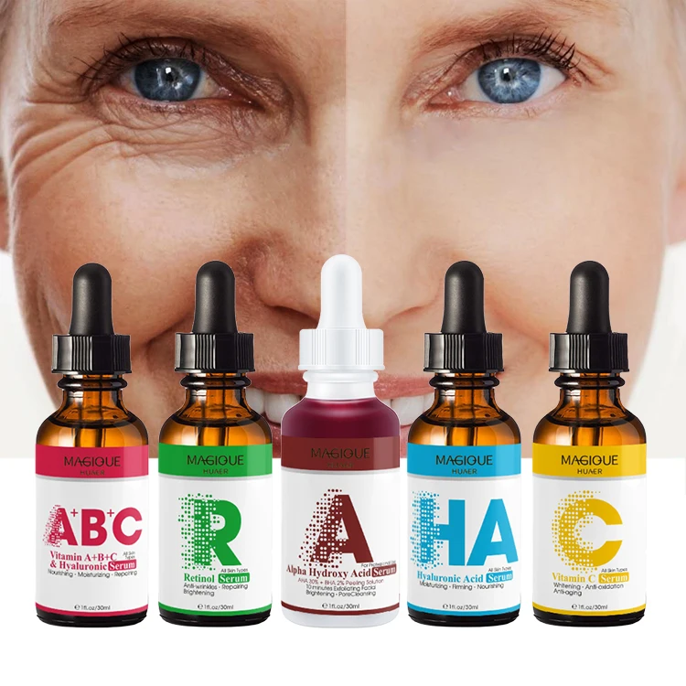 

Private Label AHA Serum Facial Serum Anti Aging Anti Wrinkle Whitening Moisturizing Vitamin C Serum