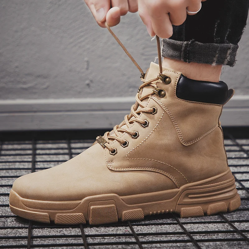 

China Manufacturers OEM Casual Shoes boots Hot Sale men Boots Adult Brand High Quality, Black+brown
