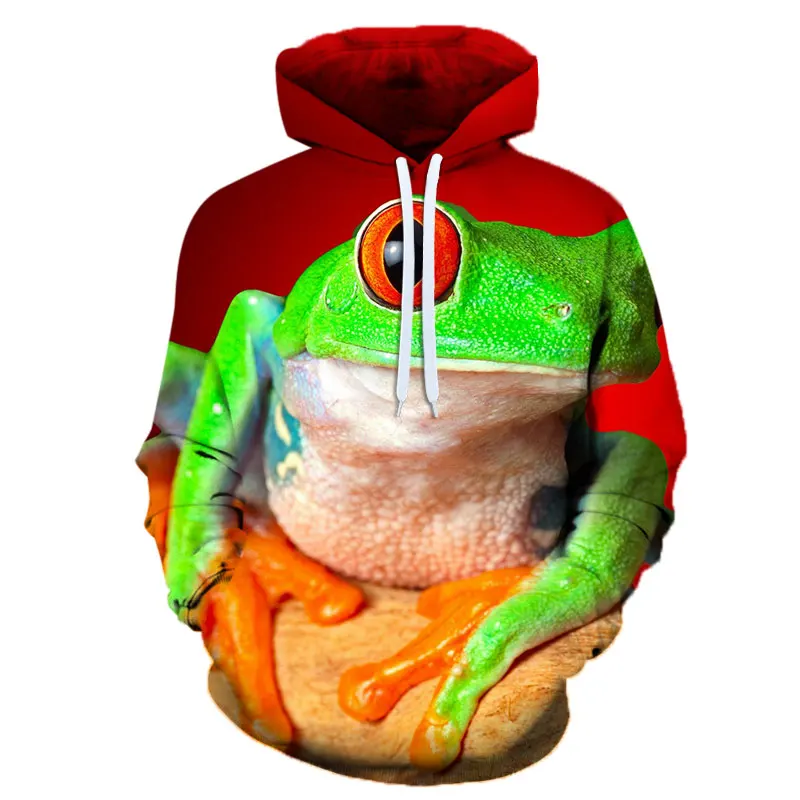 

hot sell Frog animal print hoodies