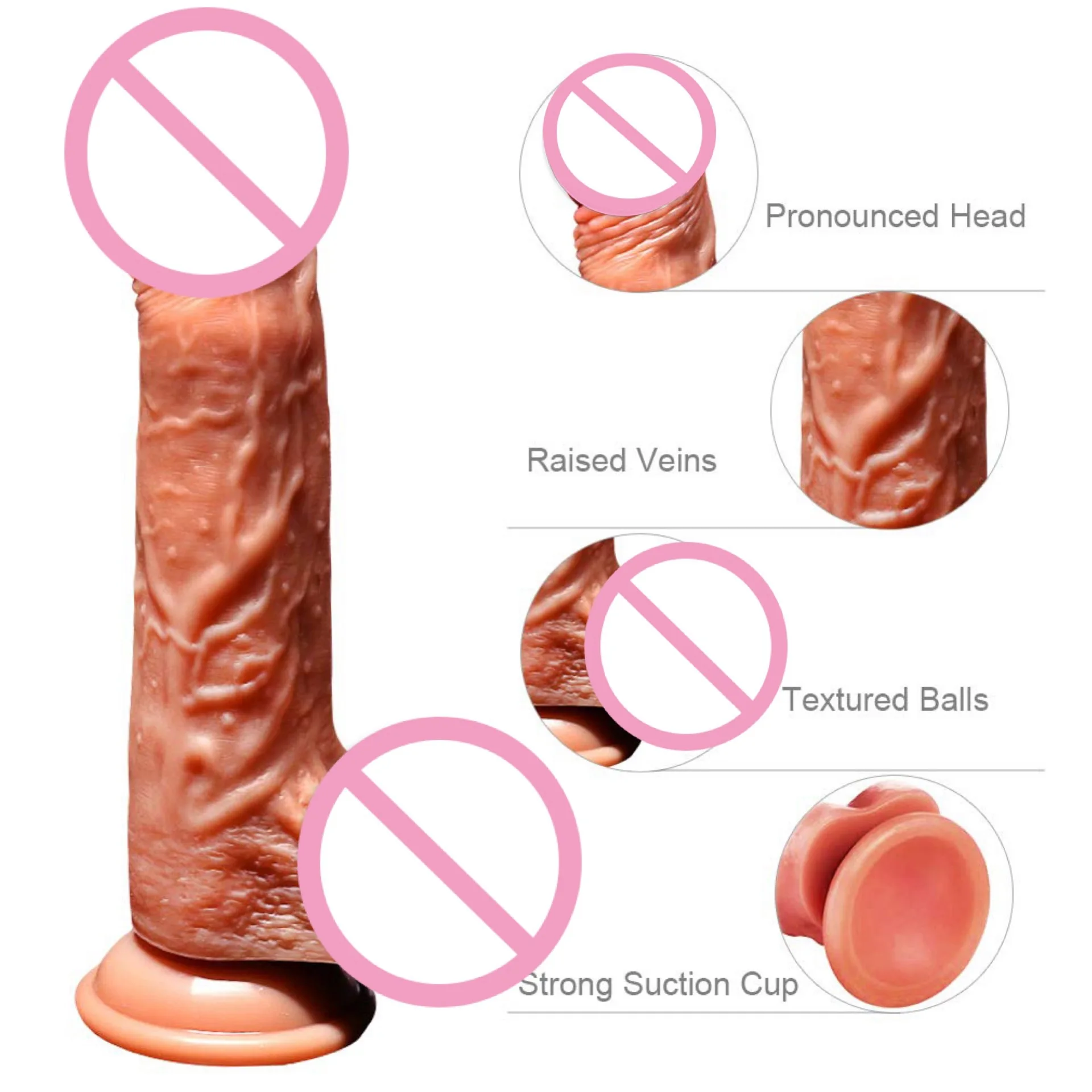 
Wireless remote control vibration realistic penis dildo female masturbation dildo female sex toy remote control 