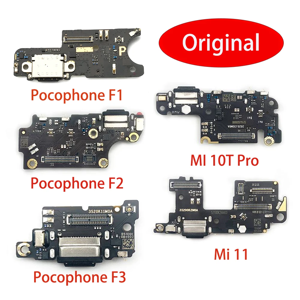 

Original For Xiaomi pocophone poco F1 F2 F3 / Mi 11 10T Pro USB Charging Port Flex Cable Dock Connector Board Repair Parts