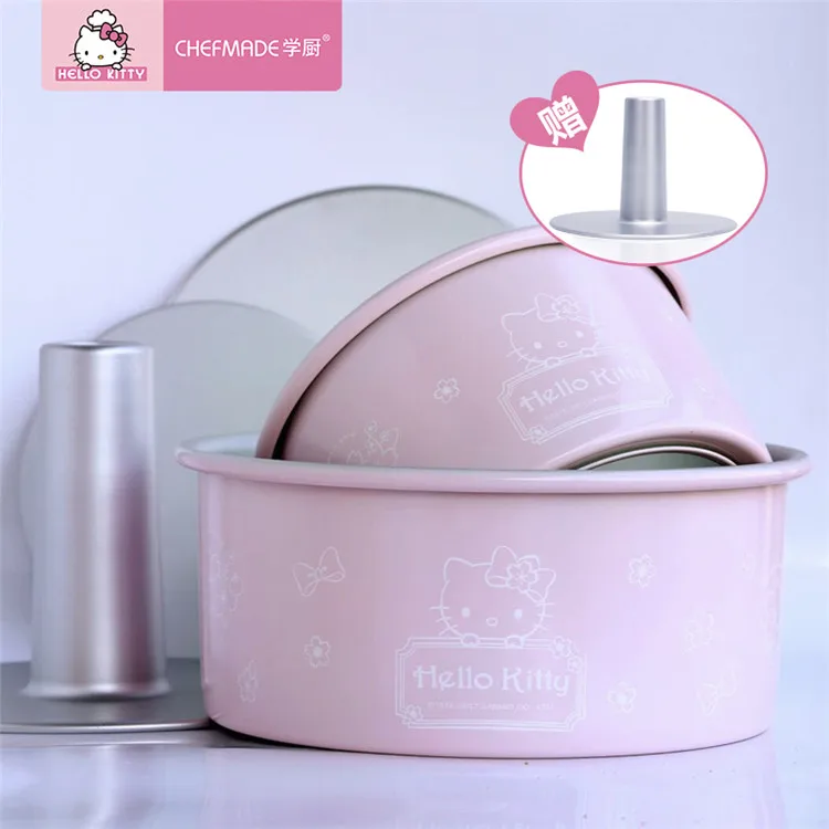 

CHEFMADE Round 6 inch 6" Baking Cake Chiffon Mold Mould Pan Set