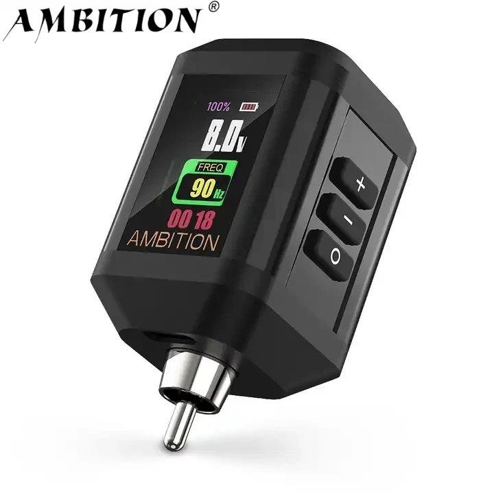 

Ambition Korall 2200mAh Portable Color Digital Display Screen RCA Wireless Tattoo Power Supply For Tattoo Machine