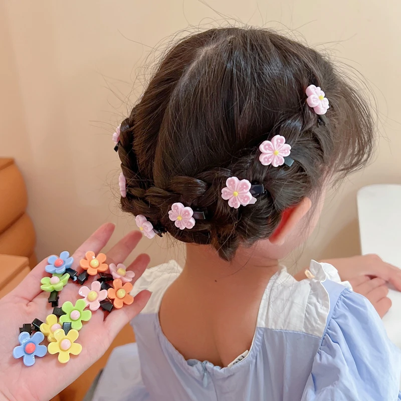 Sayoung Kids Hair Accessories In Bulk Mixed Wholesale Multiple Colors 10 Pcs High Quality Flower Hair Clips Sets