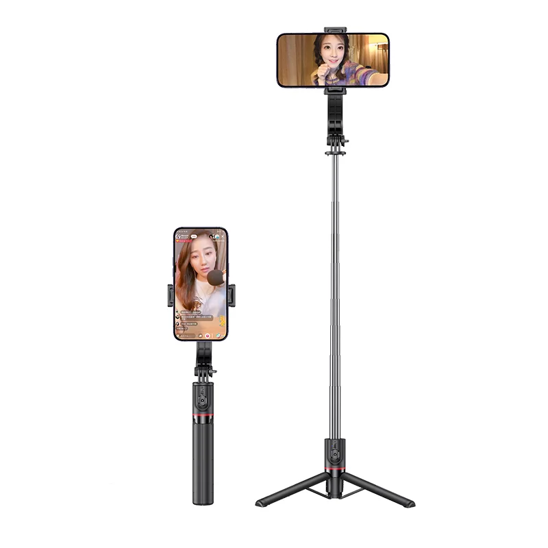 

USAMS Adjustable Flexible Wireless Selfie Stick With Tripod blue tooth portable Selfie Stick