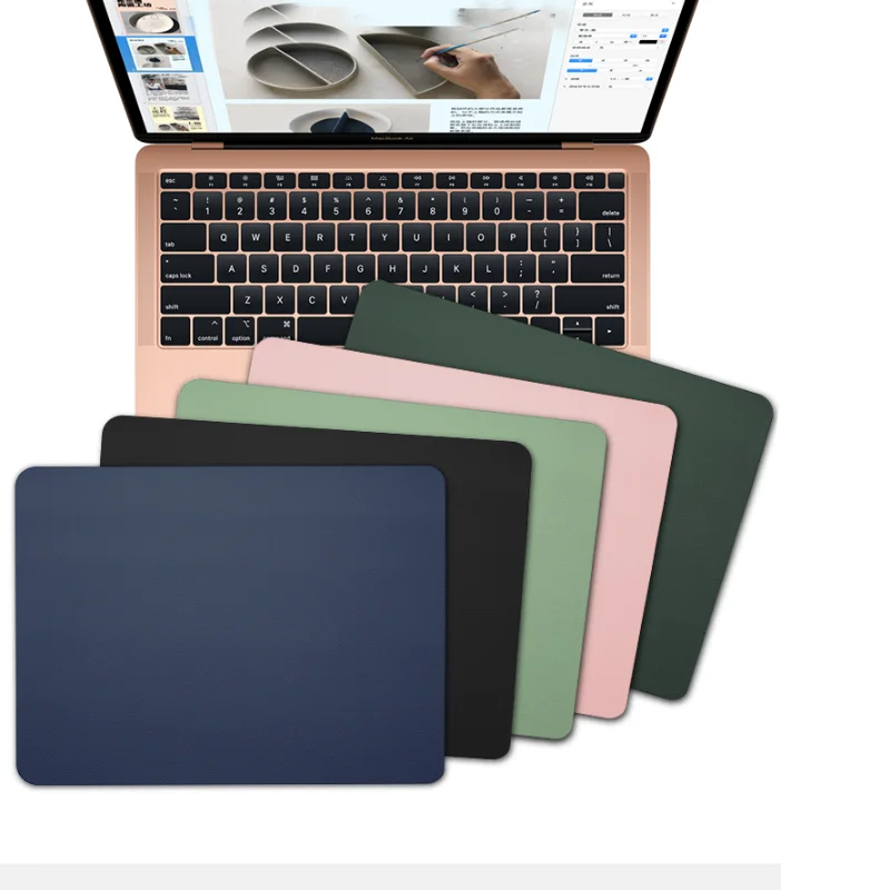 

Small mouse pad plain leather laptop computer mouse pad student home pad, 6 color available