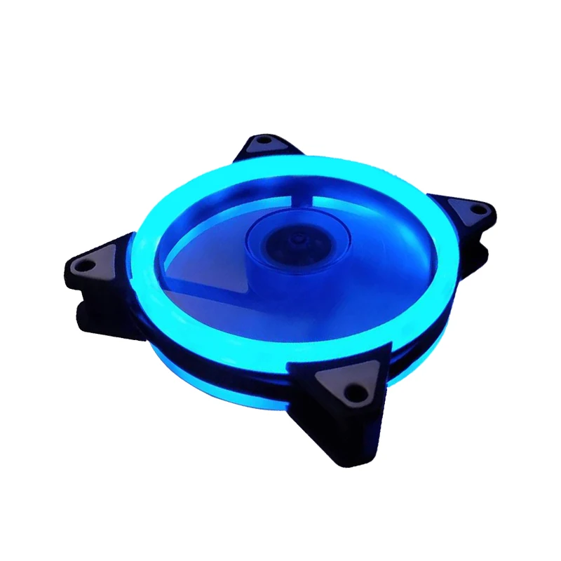 

Factory Wholesale Dual Aperture Blue LED Light 12025 CPU Cooler ARGB Fans, Multi-color, green, red, white, blue, pink ect