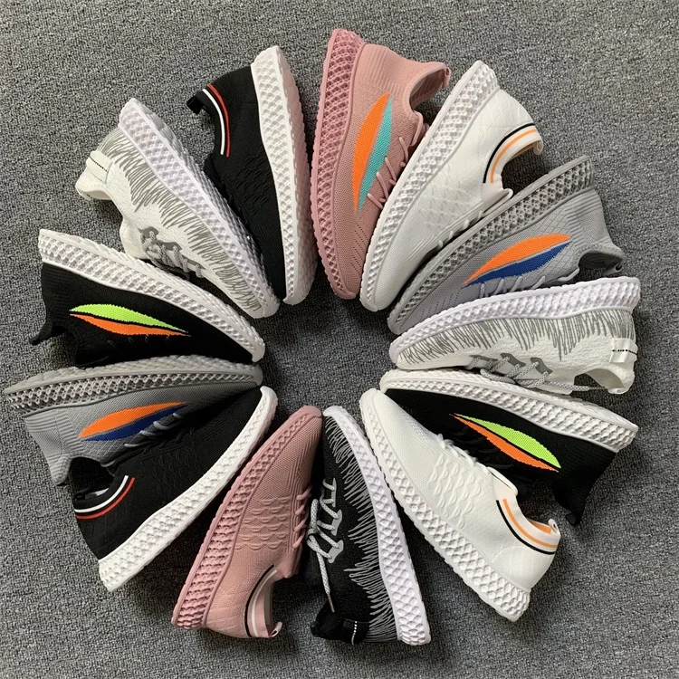 

Wholesale Top Quality Low MOQ A 2021 new women plus size 38-43 fly knitted shoes 2021, Mixed