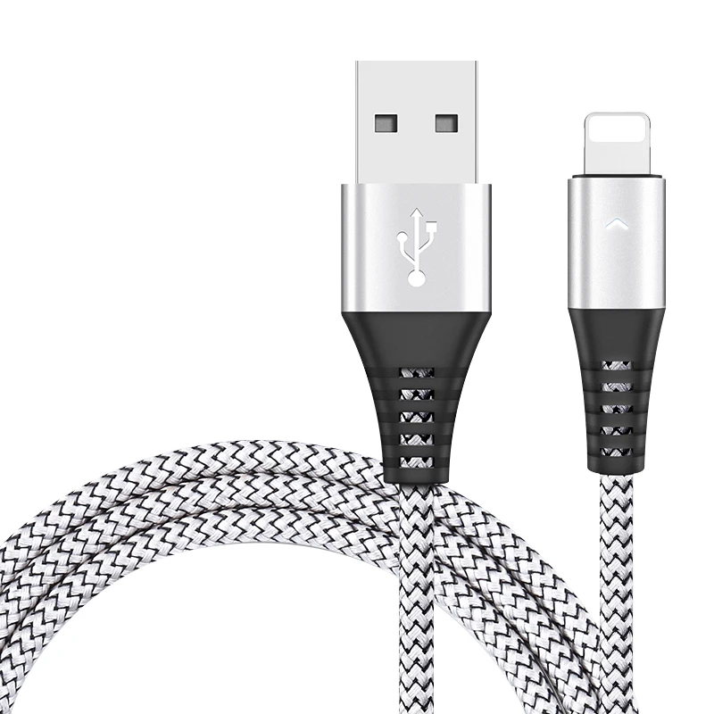 

quick charge usb data sync charger cable usb cable led usb cable charger for iphone 11 pro, Red/black/silver