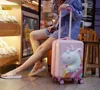 wholesale beautiful children trolley travel luggage 3D pattern 17inch korean trolley case for children Unicorn pattern