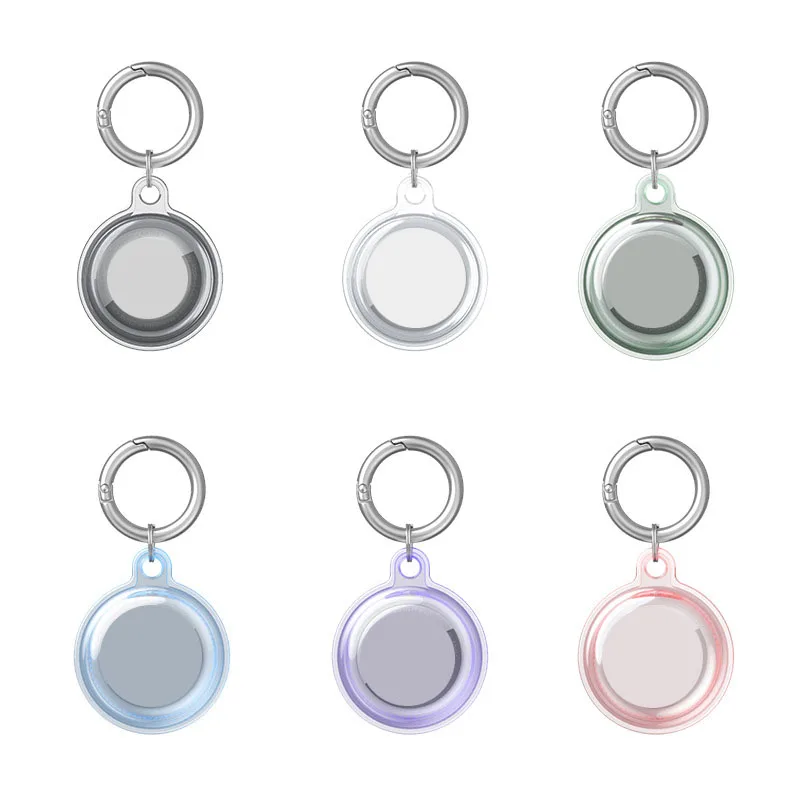 

for Airtag Accessories Keyring Anti-scratches Anti-lost Soft TPU Cover Case for Airtag Case Protective Cover, 6 colors