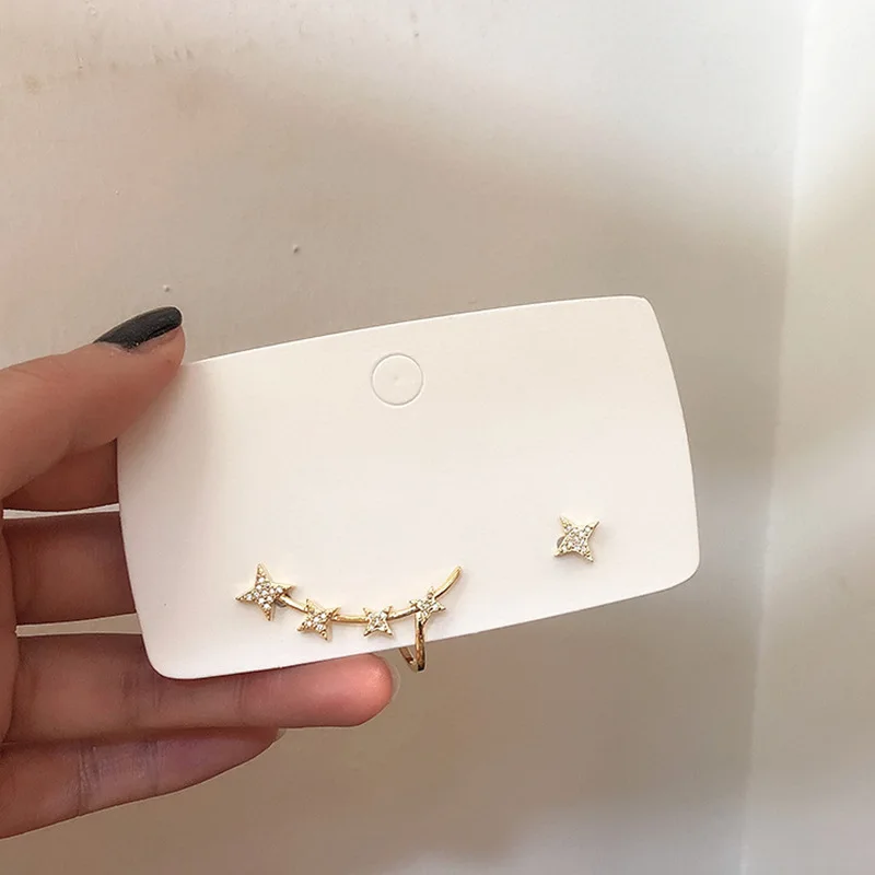 

fashion jewelry trendy crystal star ear cuffs jewelry earrings