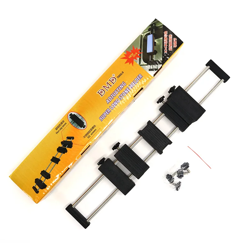 

anti-slip sharpening stone holder before and after sharpening stone stainless steel, Black