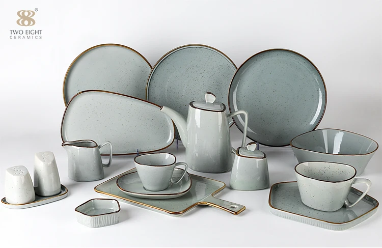 Fancy Tableware Catering Dinnerware Crockery Set Ceramic Porcelain Catering Plates for Dinner*