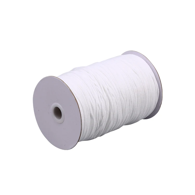 
Wholesale premium quality 3mm round Spandex Nylon Braided elastic earloop for face ma sk 