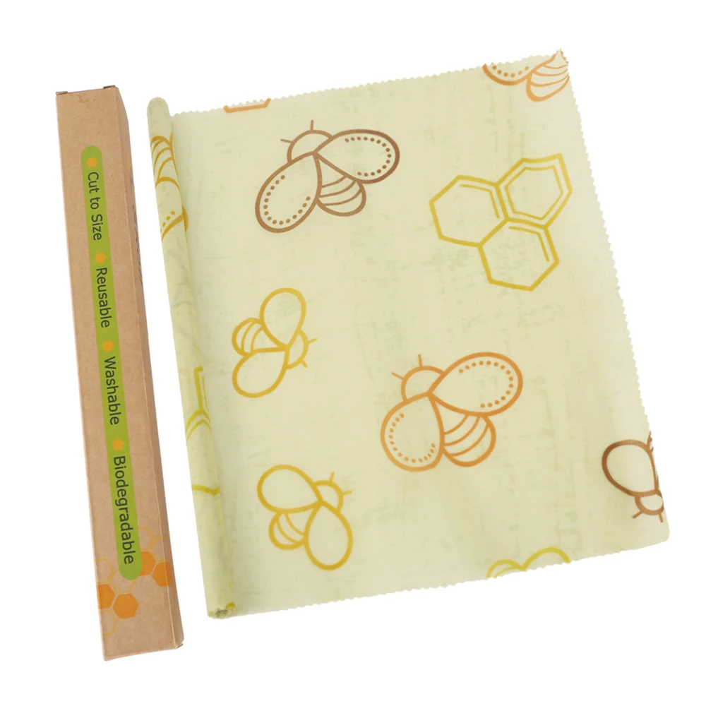 
Direct Factory Customizable Natural Eco-friendly Reusable Organic cotton Beeswax Food Wrap Roll 
