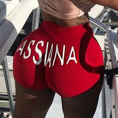 

Wholesale Summer Casual High Waist Booty Shorts Women's Letter Print Mini Shorts Training Gym Workout Shorts