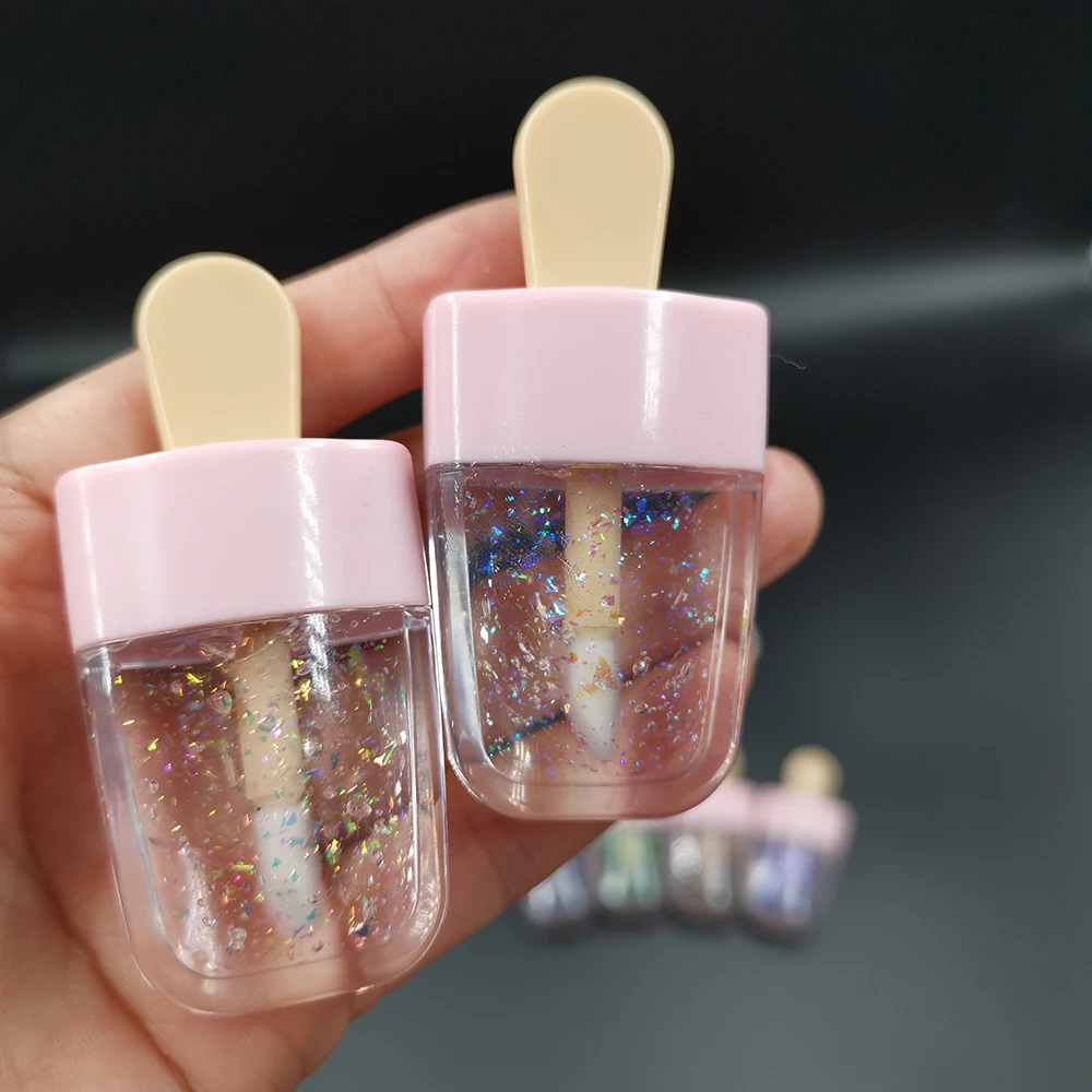 

2021 New Private Label Moisturizing Vegetarian Shine Lip Gloss Nude 6-Color No Logo Clear Lipgloss Custom Candy