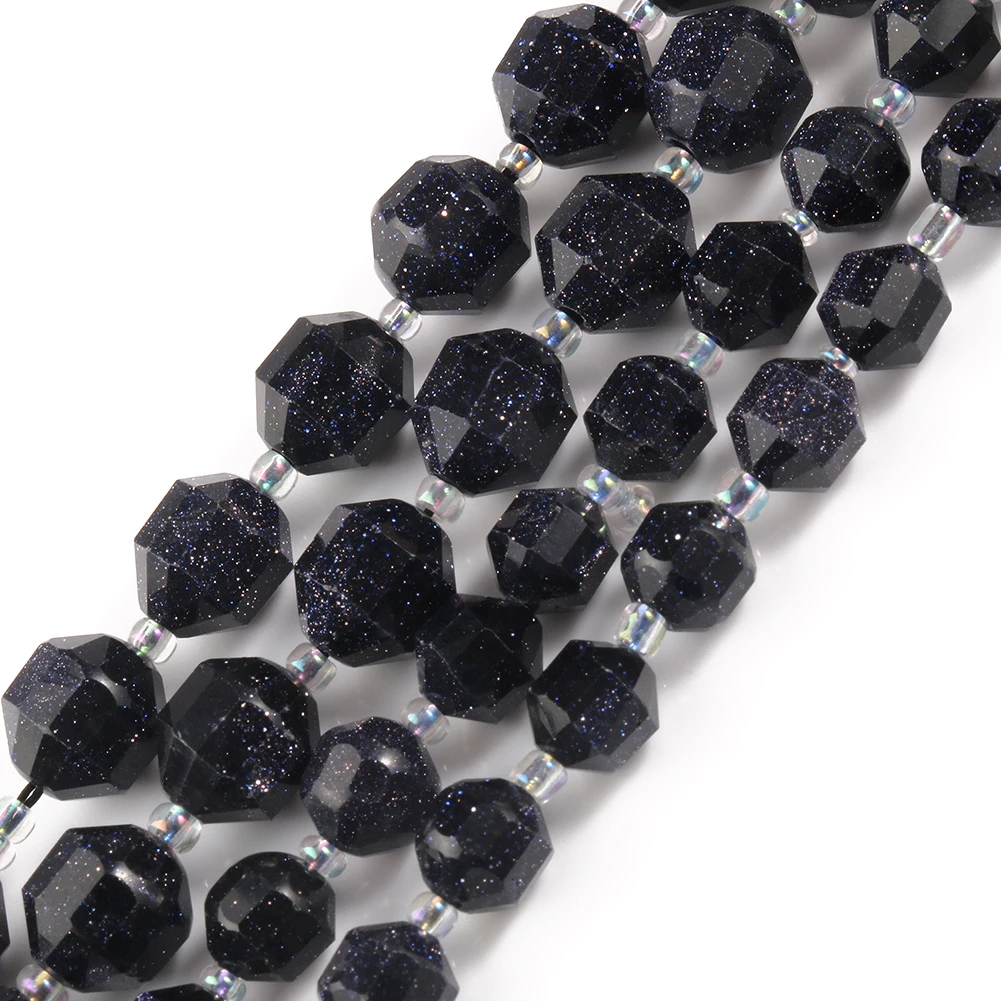 

Wholesale 8/10MM Olive Shape Faceted Natural Blue Sand Stone Loose Beads for Necklace Jewelry Making