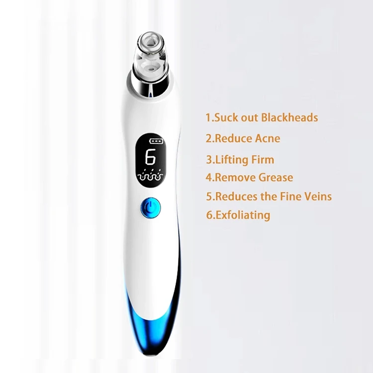 2021 New Style USB Blackhead Remover Face Pore Vacuum Skin Care Acne Pore Cleaner Pimple Removal Vacuum Suction Tools