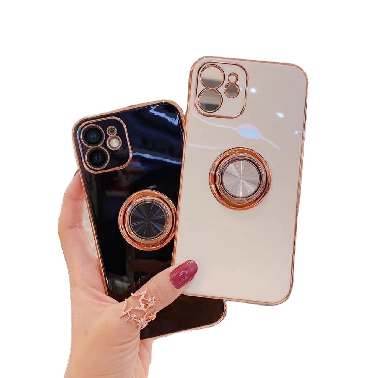 

Factory price designer blank luxury cell phone case customized with ring