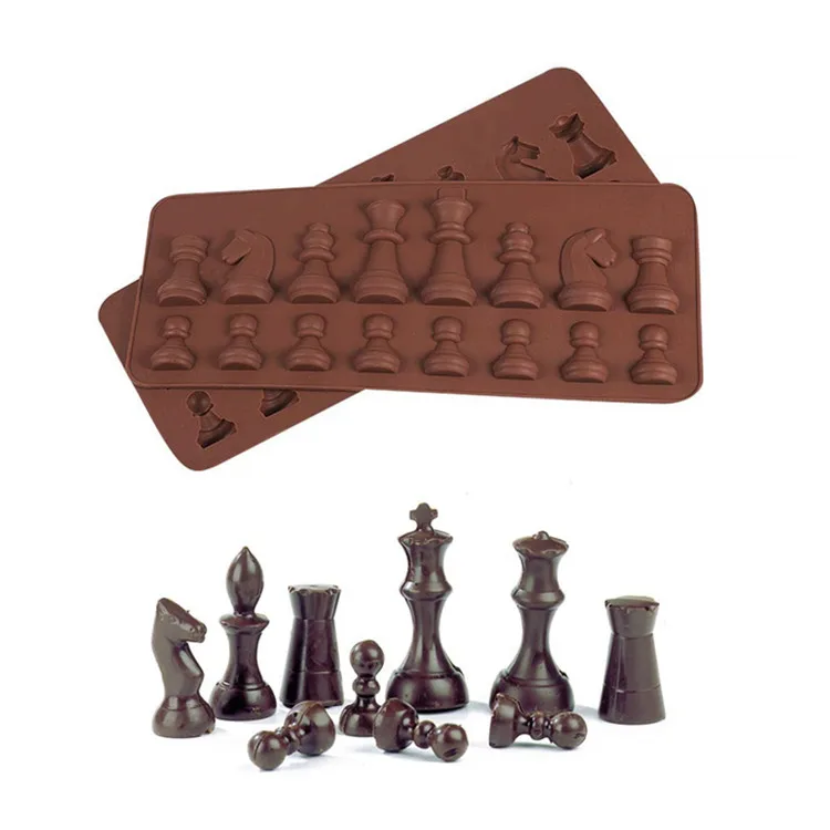 International Chess Shape Silicone Mold for Resin Epoxy, Earring Necklace Making and DIY Jewelry Craft Making, Coconut Brown