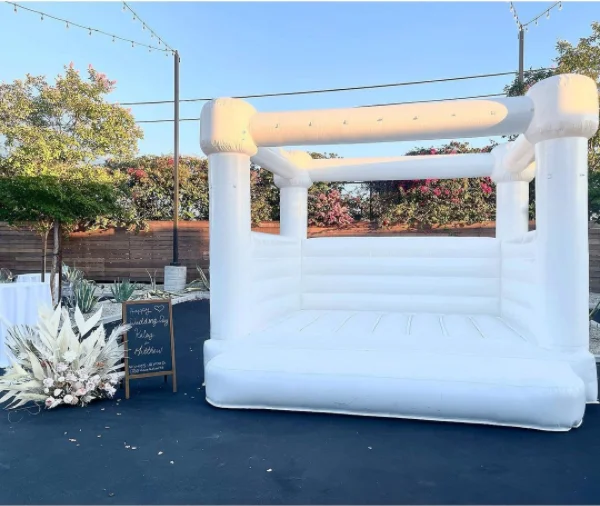 

Fast delivery White inflatable bouncy house combo bounce wedding tents jumper castle for sale