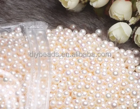 

wholesale high quality AAA Grade round shape 1-8 mm loose freshwater pearl half drilled, White