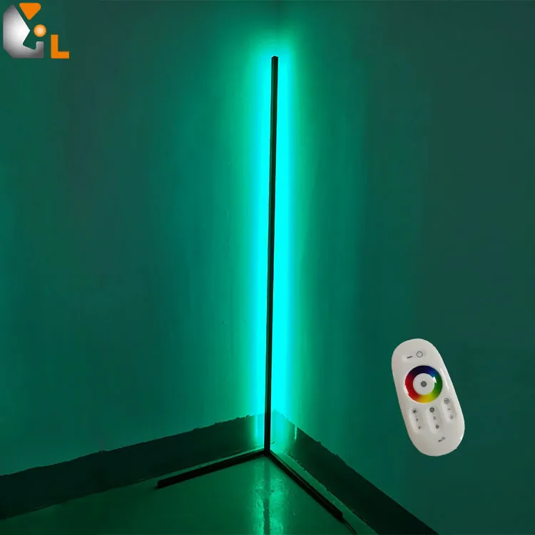 
Unique tripod room vibe stand shelves vertical color change remote control rgb led corner kona floor lamp 