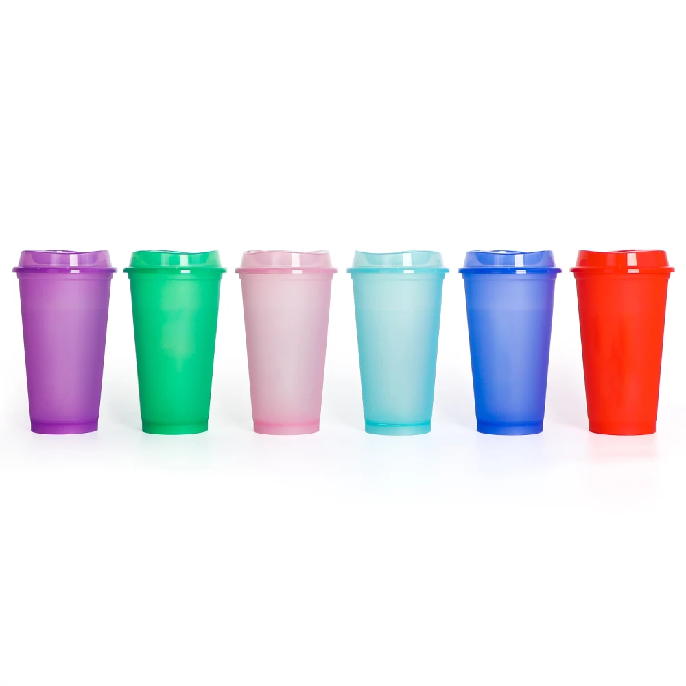 

Pink party drinks hot recycled custom 16oz cold bulk wholesale coffee plastic reusable cup with lid, Mint/purple/pink/red/green
