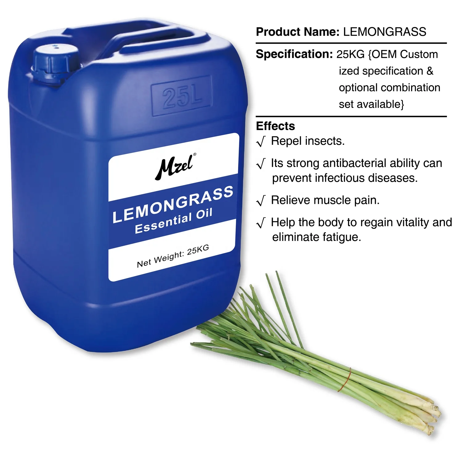 

Mzel Wholesale Price 100% Pure Natural Organic Lemongrass Essential Oil Bulk Manufacturer Suppliers