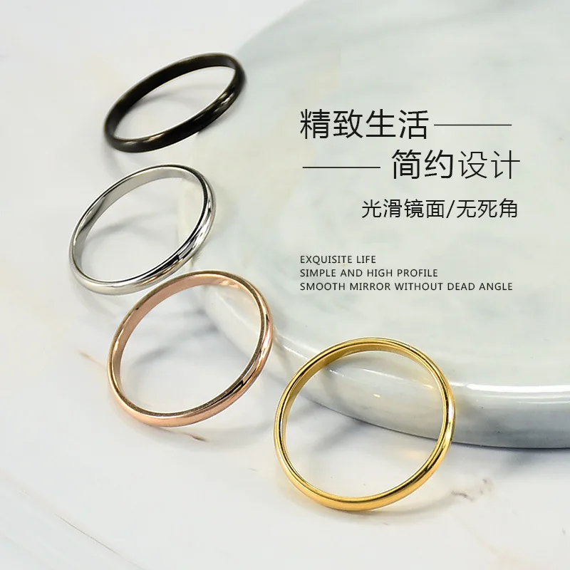 
Cross border accessories simple couple ring thin stainless steel jewelry gift for women boy love 18 big cock man with cock ring 
