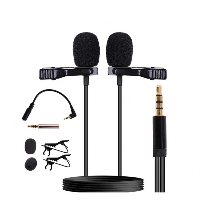 

GAM-16D Lapel Dual Lavalier Mics-Maono Au404 With High Quality, Black