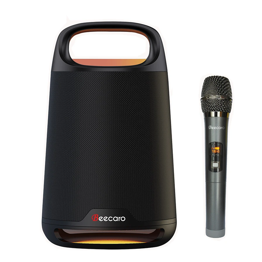 

Wireless Woofer Hifi 5.2 Inch Bass Subwoofer BT Fabric Mini Karaoke Speaker With Mic LED Colorful Light Outdoor Portable Speaker