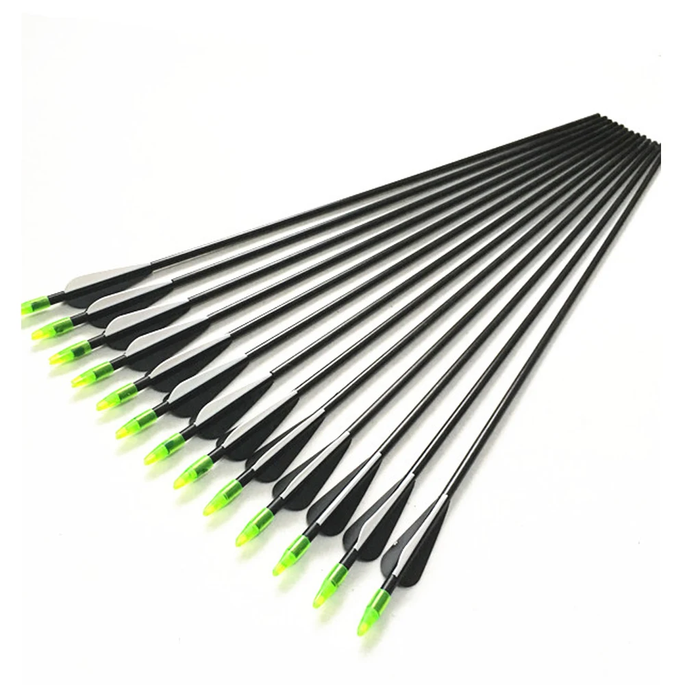 

High quality archery tag arrow with 4inch feather, Black and red