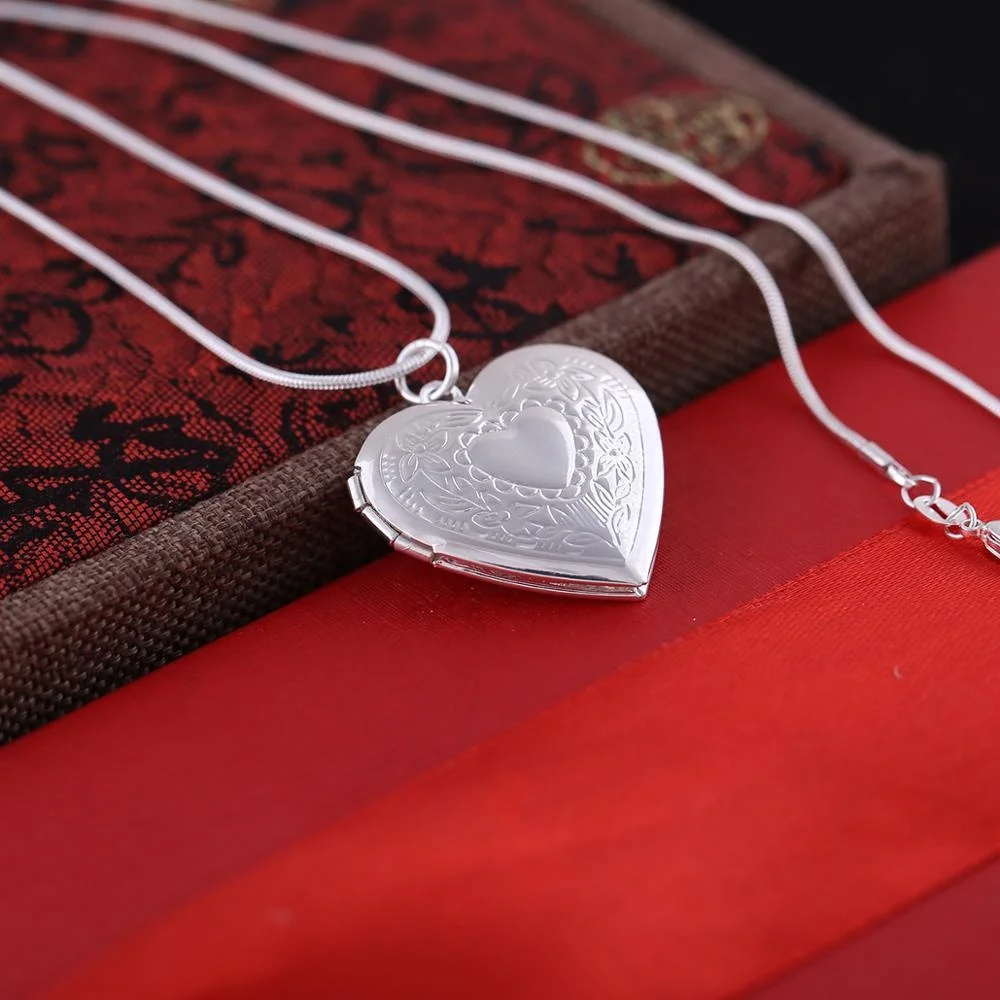 

Fashion accessories heart shape new design photo frame s925 necklace