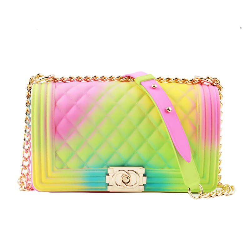 

Kids PVC jelly handbags for women luxury shoulder bags purses and handbags 2021, 13 color