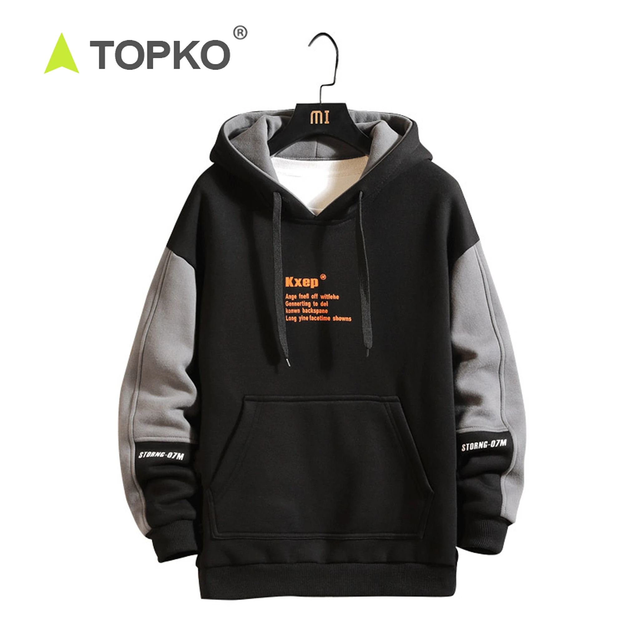 

TOPKO high quality Custom-Made streetwear gym pullover men's pullover Hoodie, Red