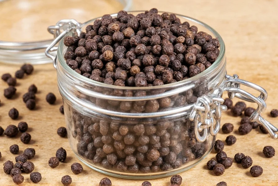 Piper nigrum vine with ripening pepper berries