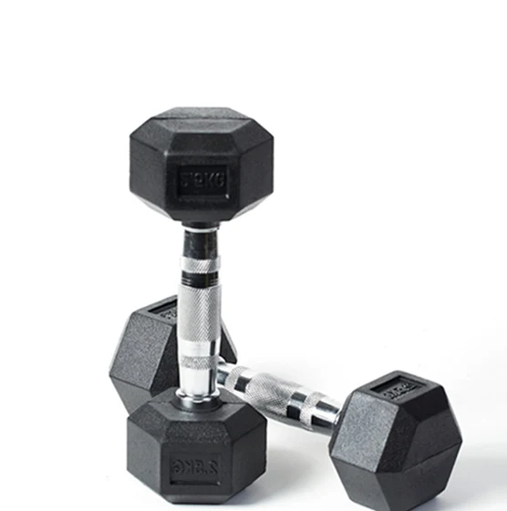 

Hex gym home fitness equipment weights strength training body build dumbbell set dumbbells, Black