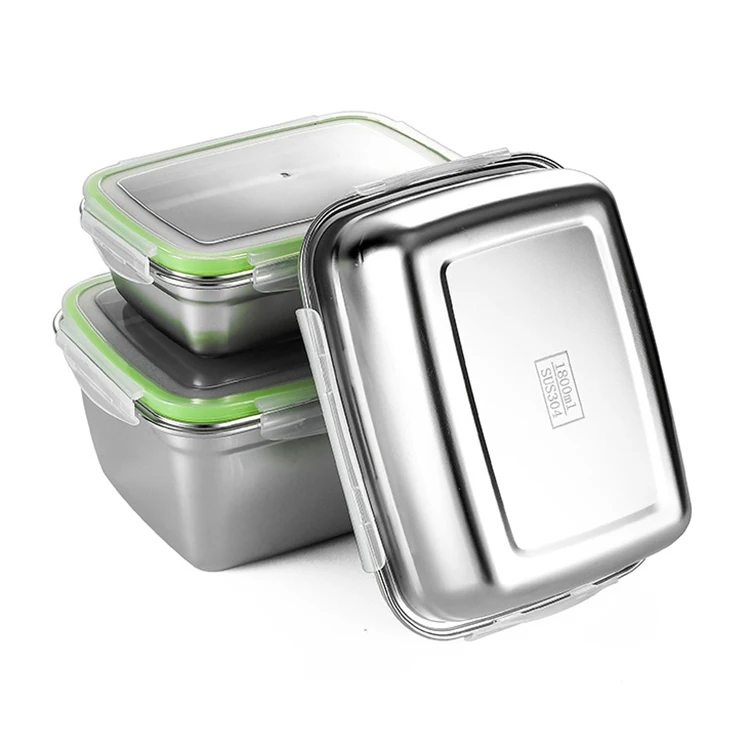 

Best Selling Products Wholesale 550ML /850ML/1800ML Stainless Steel 304 Bento Lunch Box Food Storage Sandwich Container with Lid