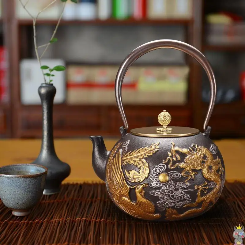 

1.4L Japanese Style Tea Kettle with Copper handle Iron Teapots