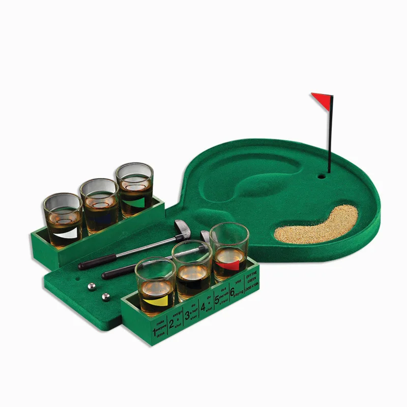 

Golf Beer Glass Bar Golf Game Drink Set juegos de mesa para beber Drinking Chess juegos de beber, As pic