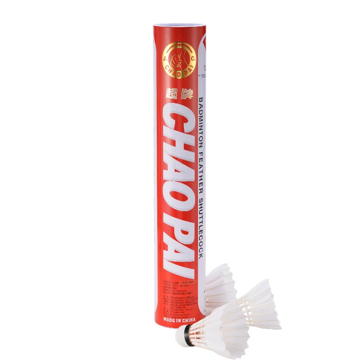 

chaopai special plus high quality BWF approved most durability flight A feather chaopai badminton shuttlecocks goose