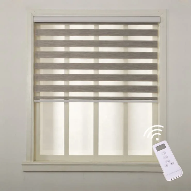 

Persianas inteligentes battery powered operated wifi motorized blinds electric zebra blinds