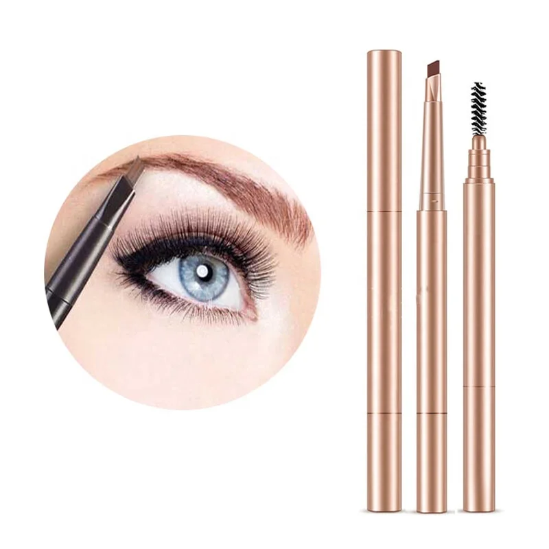 

Wholesale eyebrow pencil gold packaging waterproof long lasting high pigments eye brow