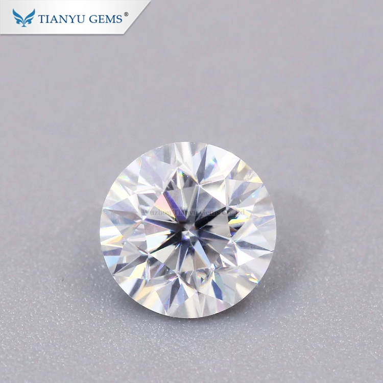 

Wuzhou Tianyu Gems Co.,Ltd Wholesale high quality Forever one VVS Moissanite Diamond 8mm excellent cut